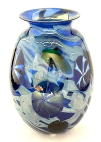 RARE Charles Lotton Blue Vase