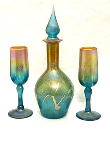 Saul Alcaraz Decanter & 2 Goblets