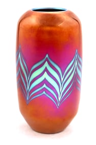 Lundberg Red Iridized Vase