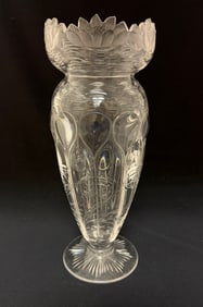 Large Steuben Skeleton Mold Vase
