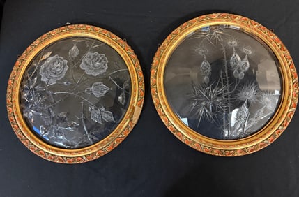 2 Josef Svarc Rock Crystal Plaques
