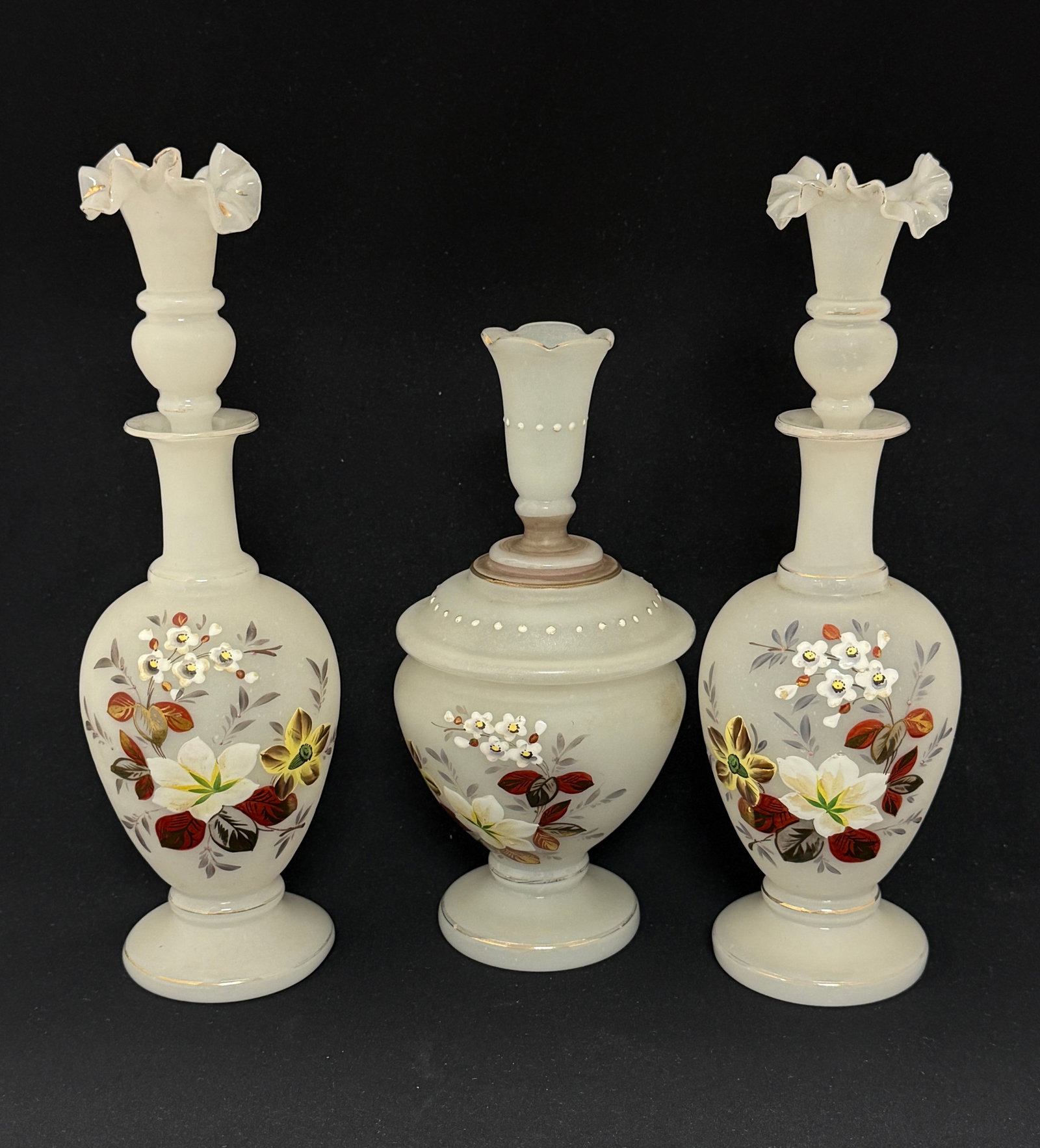Opaline Glass Dresser set (1 of 1)