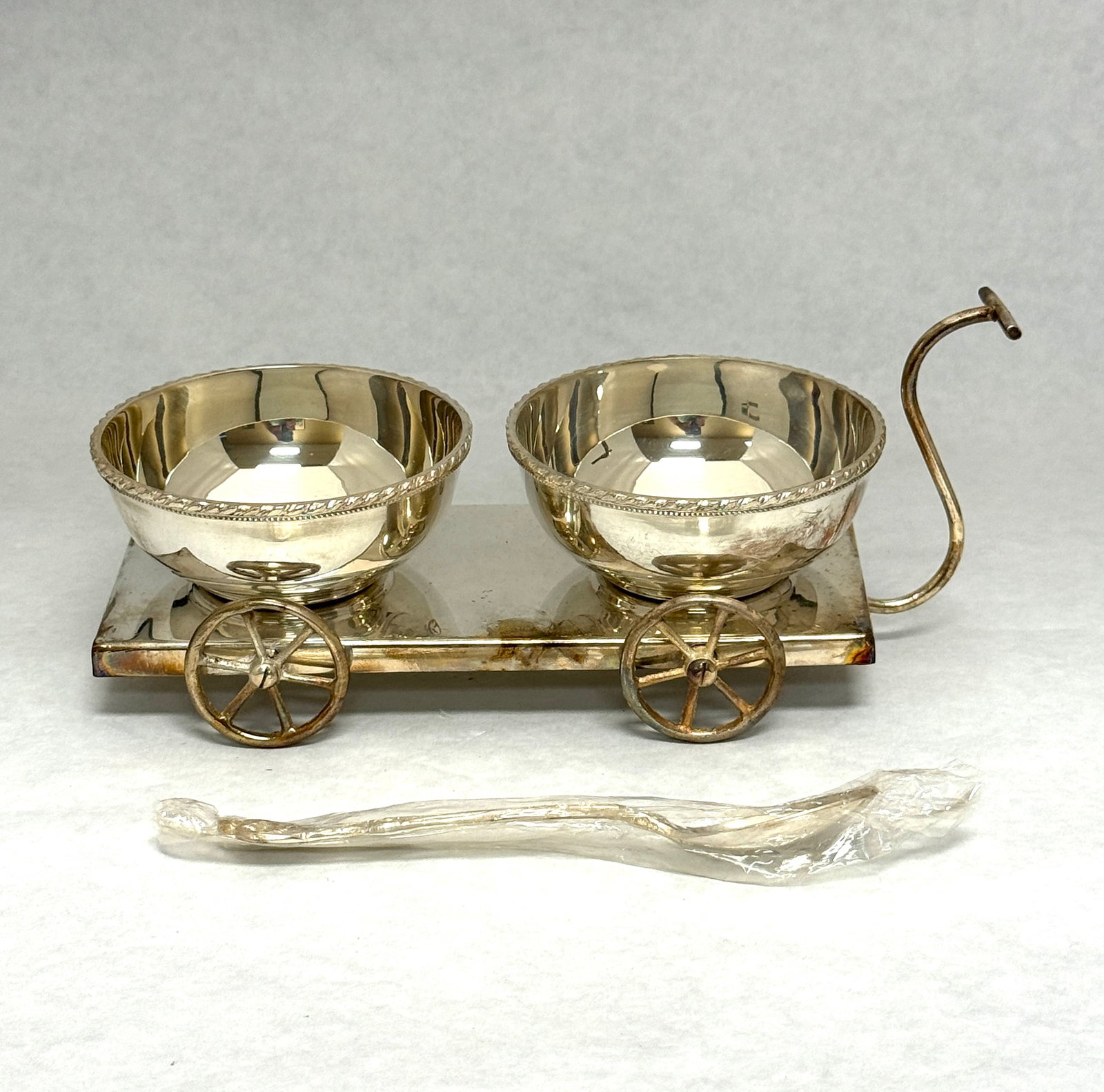 Silver Plate Condiment Set - 2