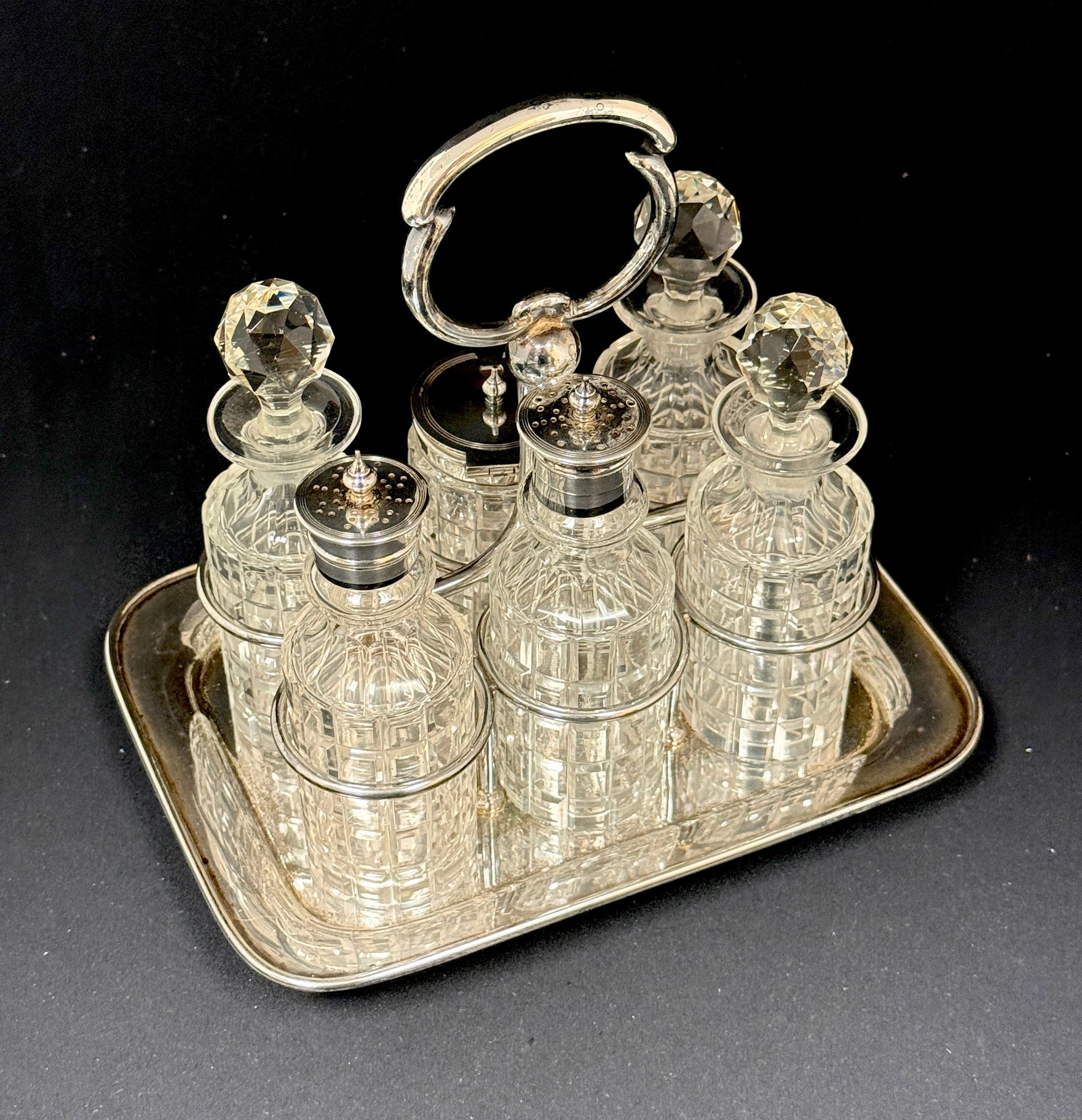 Silver Plate Condiment Set - 2