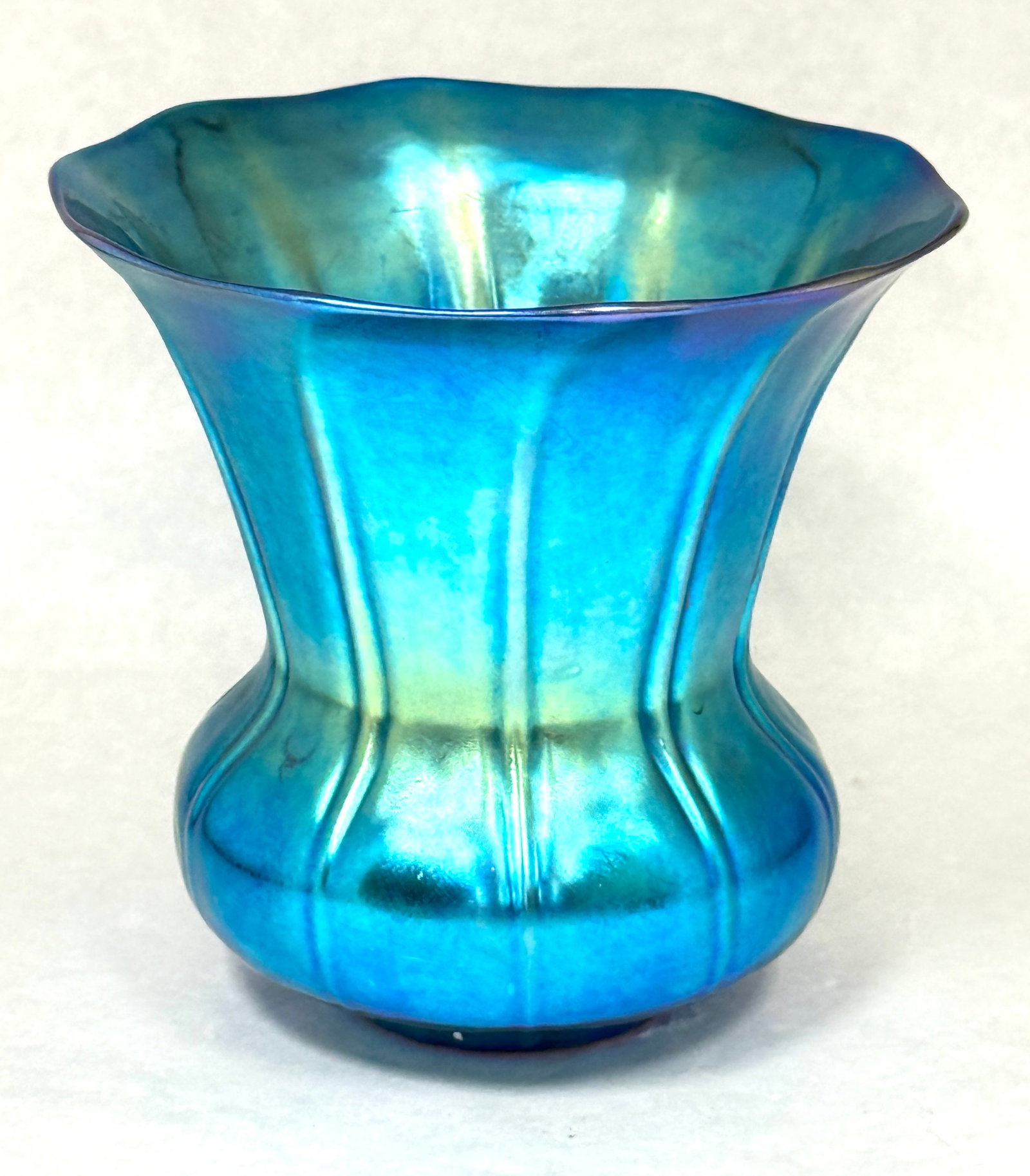 Steuben Blue Aurene Vase (1 of 3)