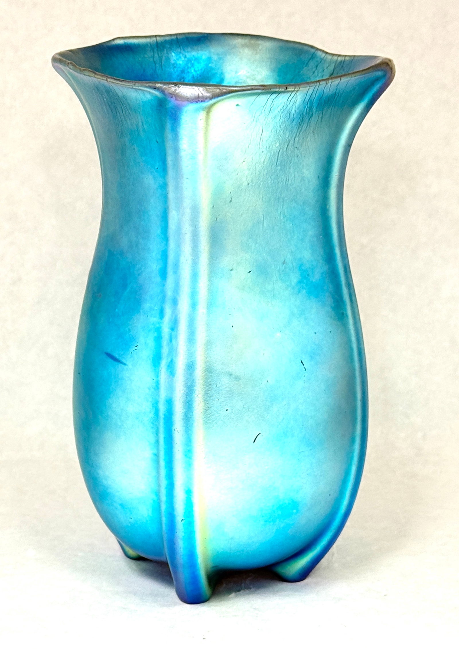 Steuben Blue Aurene Vase (1 of 5)