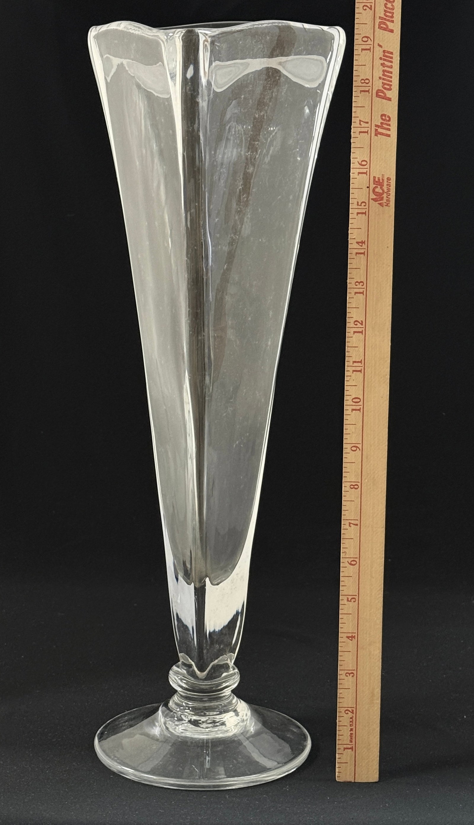 Simon Pearce Tall Triangular Vase - 2