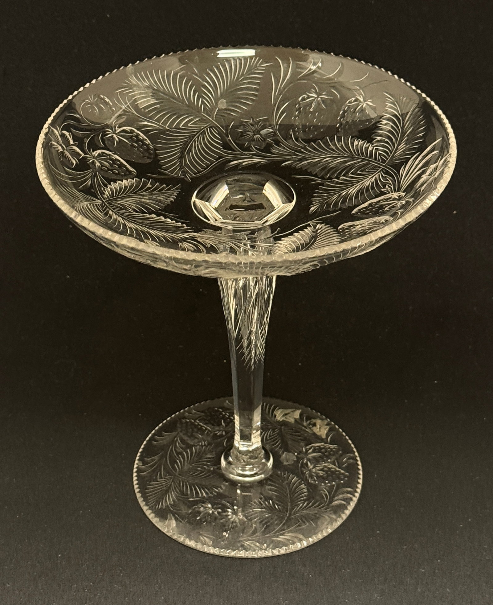 Cut Glass Compote - 2