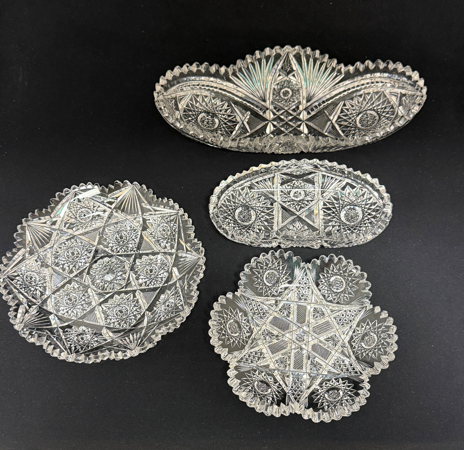 6 Cut Glass Items - 2