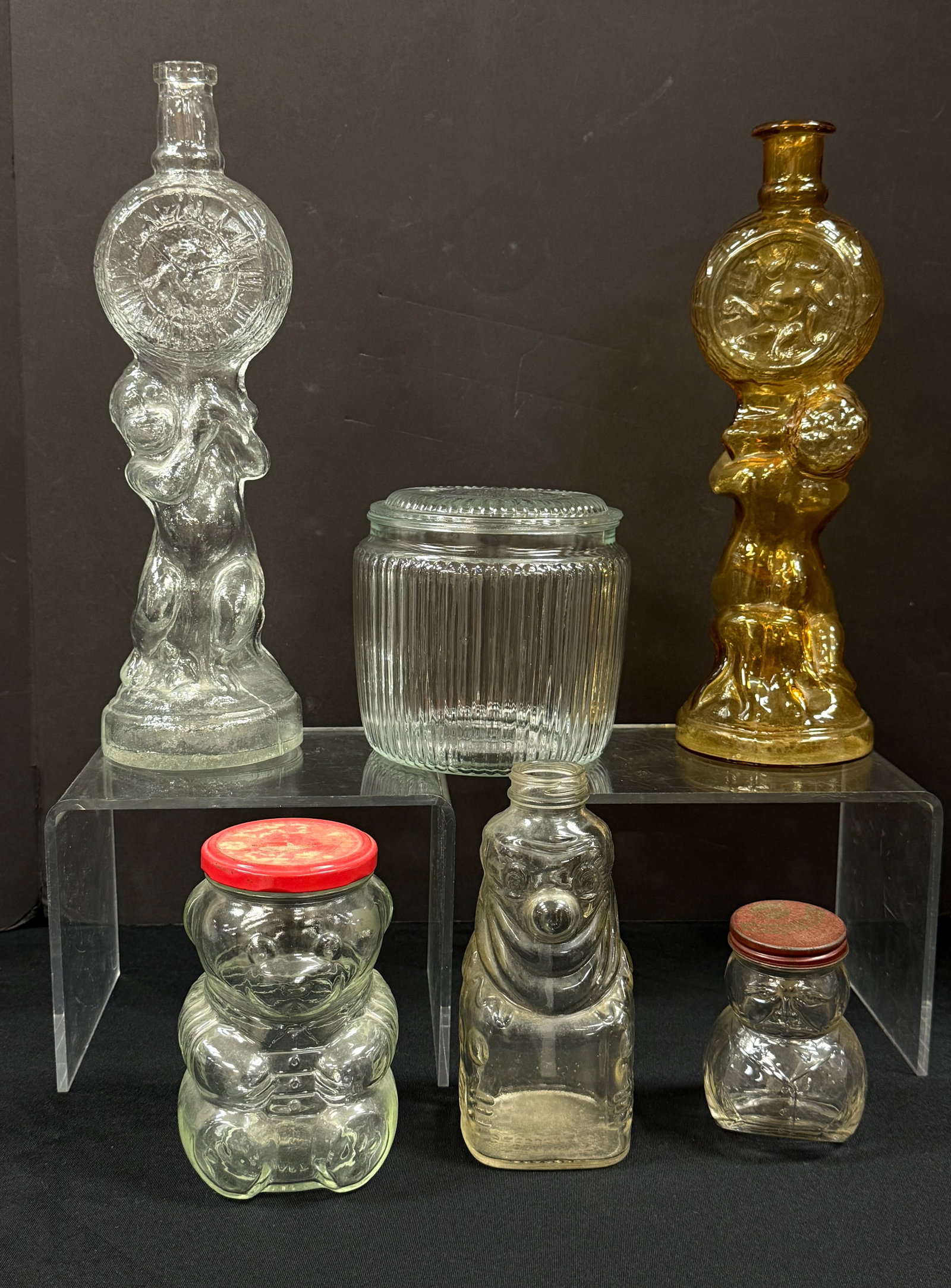 Group of Glass Figural Bottles/Jars (1 of 3)
