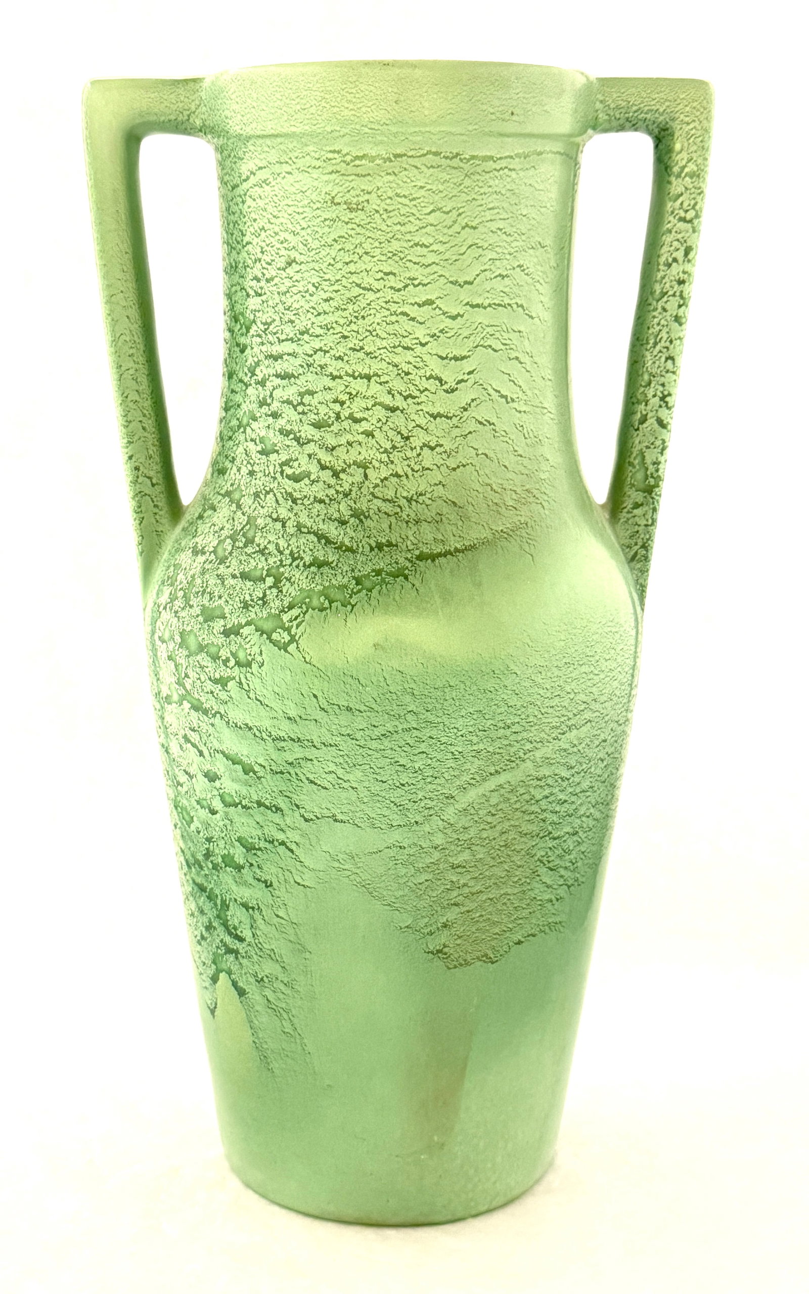 Tall Green Mat Arts & Crafts Vase (1 of 2)