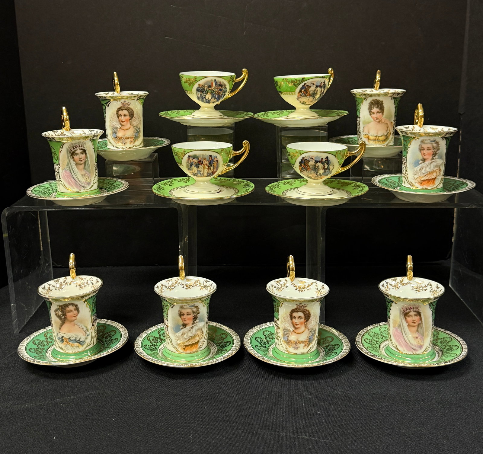 12 pictorial cups and saucers (1 of 7)