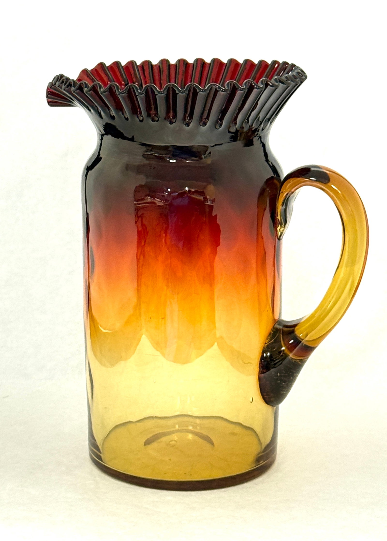 Large Amberina Tankard Pitcher (1 of 3)