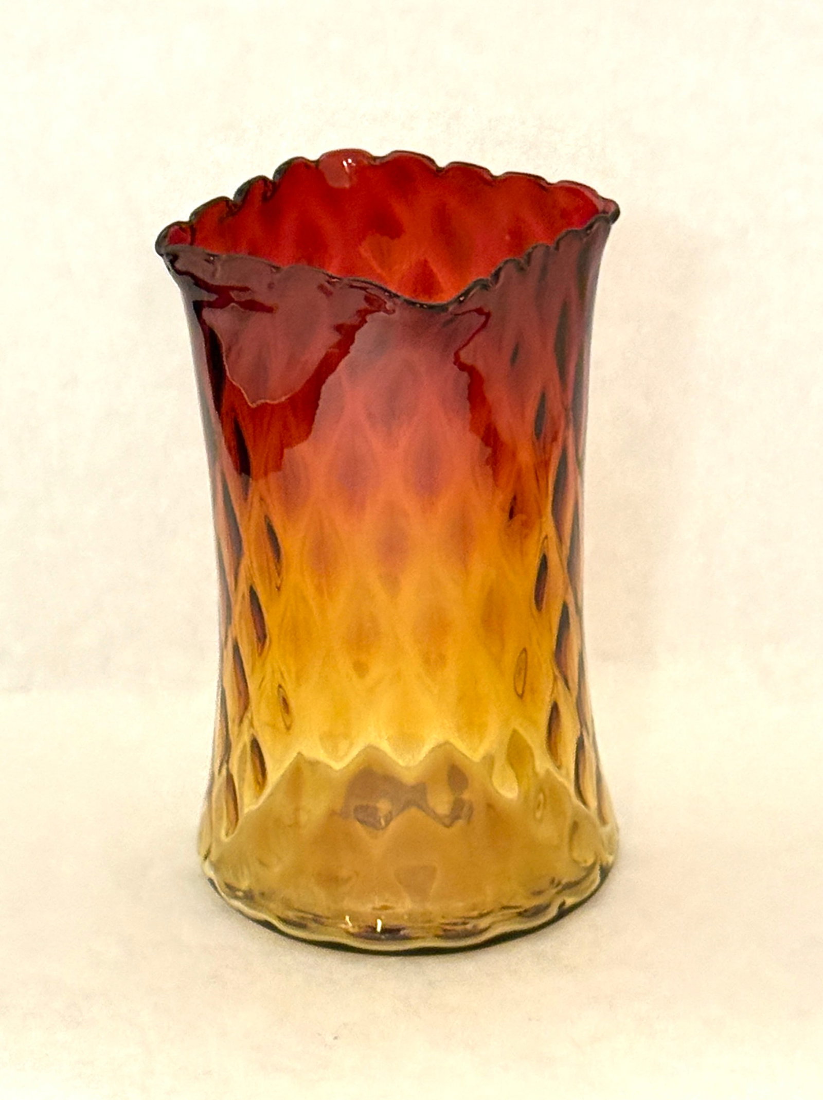 Amberina Celery Vase - 2
