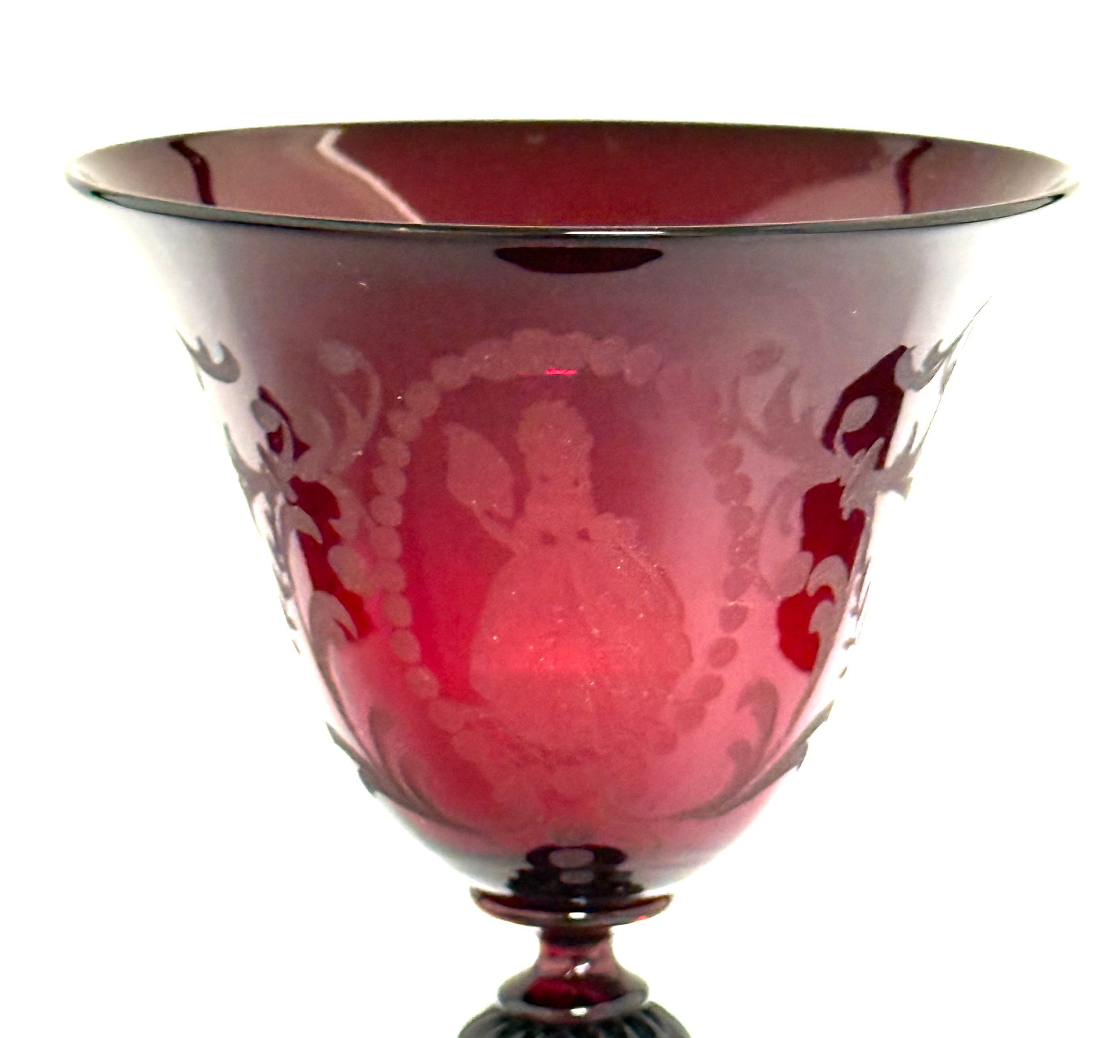 5 Ruby Etched Salviati Items - 2