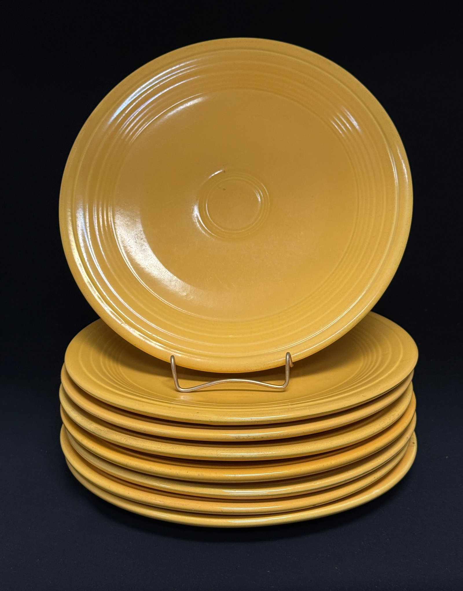 8 Vintage Yellow Fiesta Plates (1 of 3)