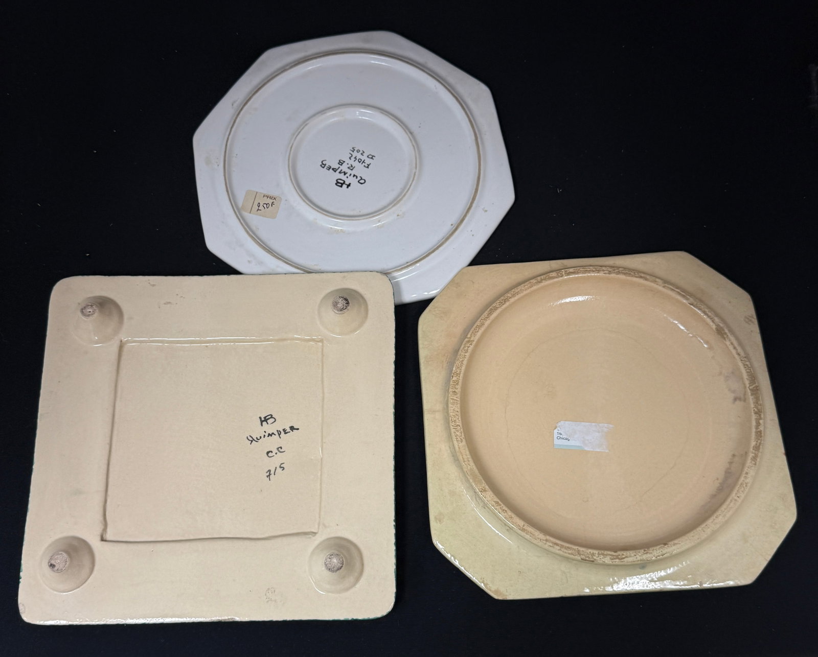 3 Quimper Trivets - 3
