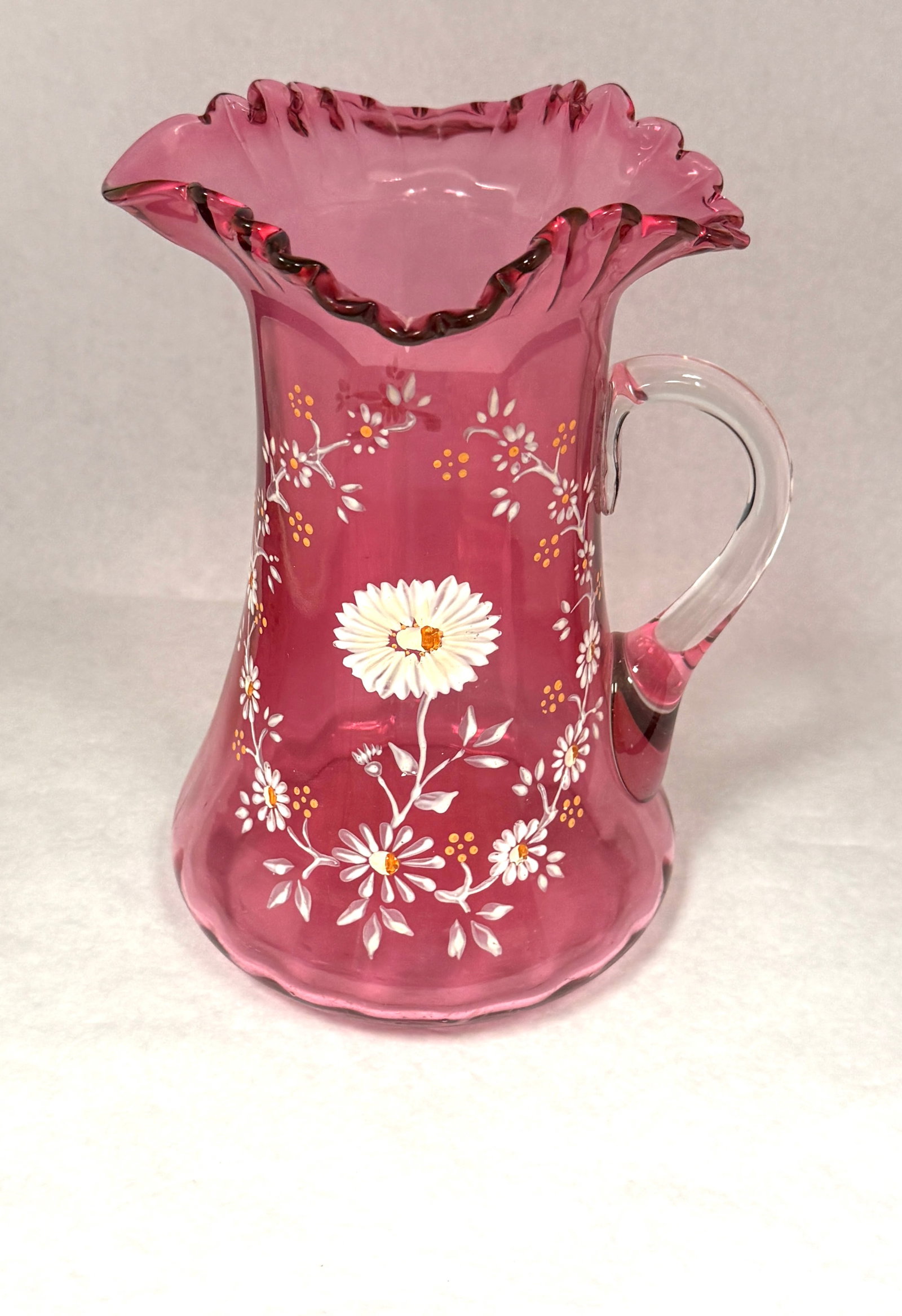 Cranberry Enameled Pitcher - 2