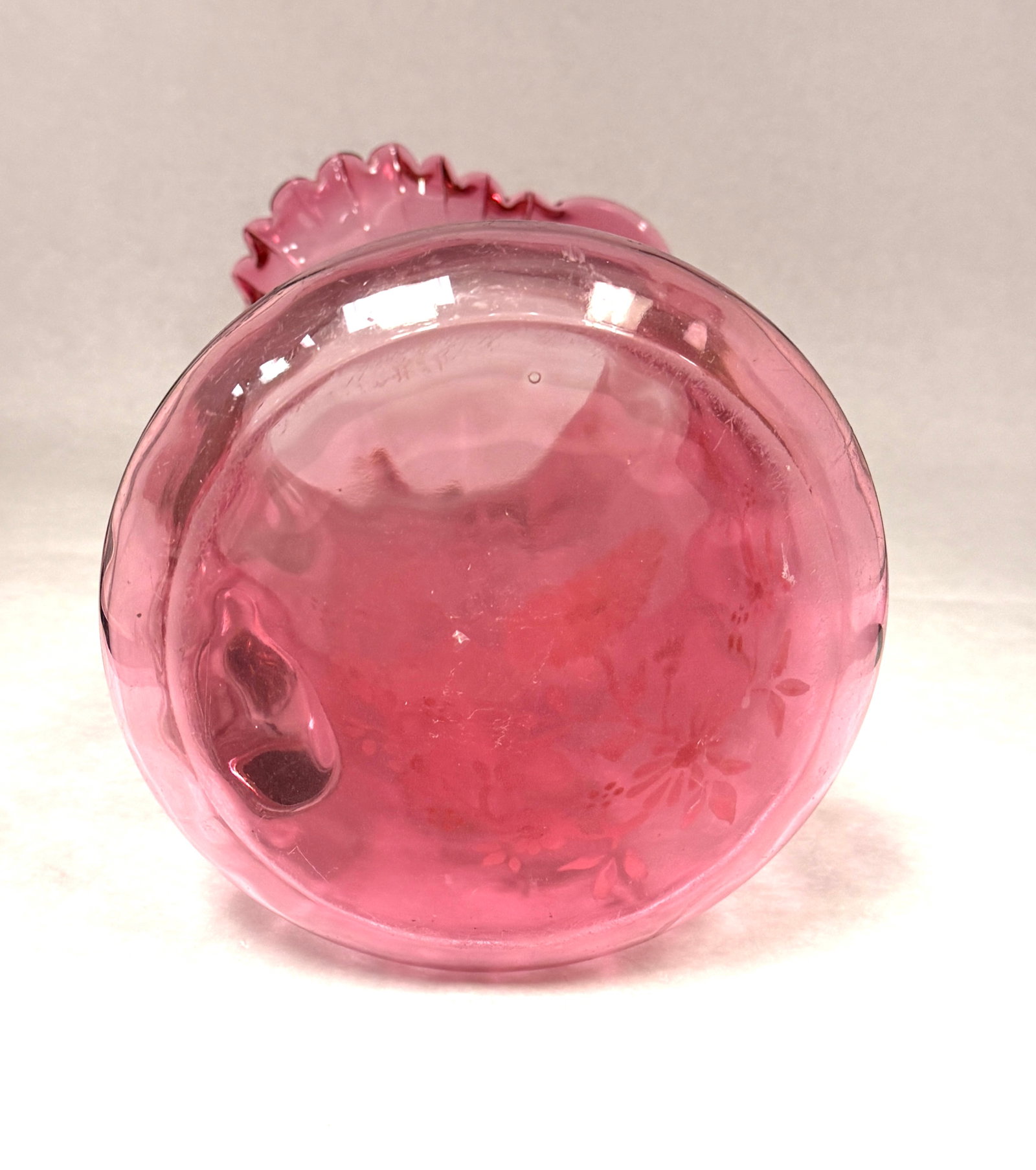 Cranberry Enameled Pitcher - 3