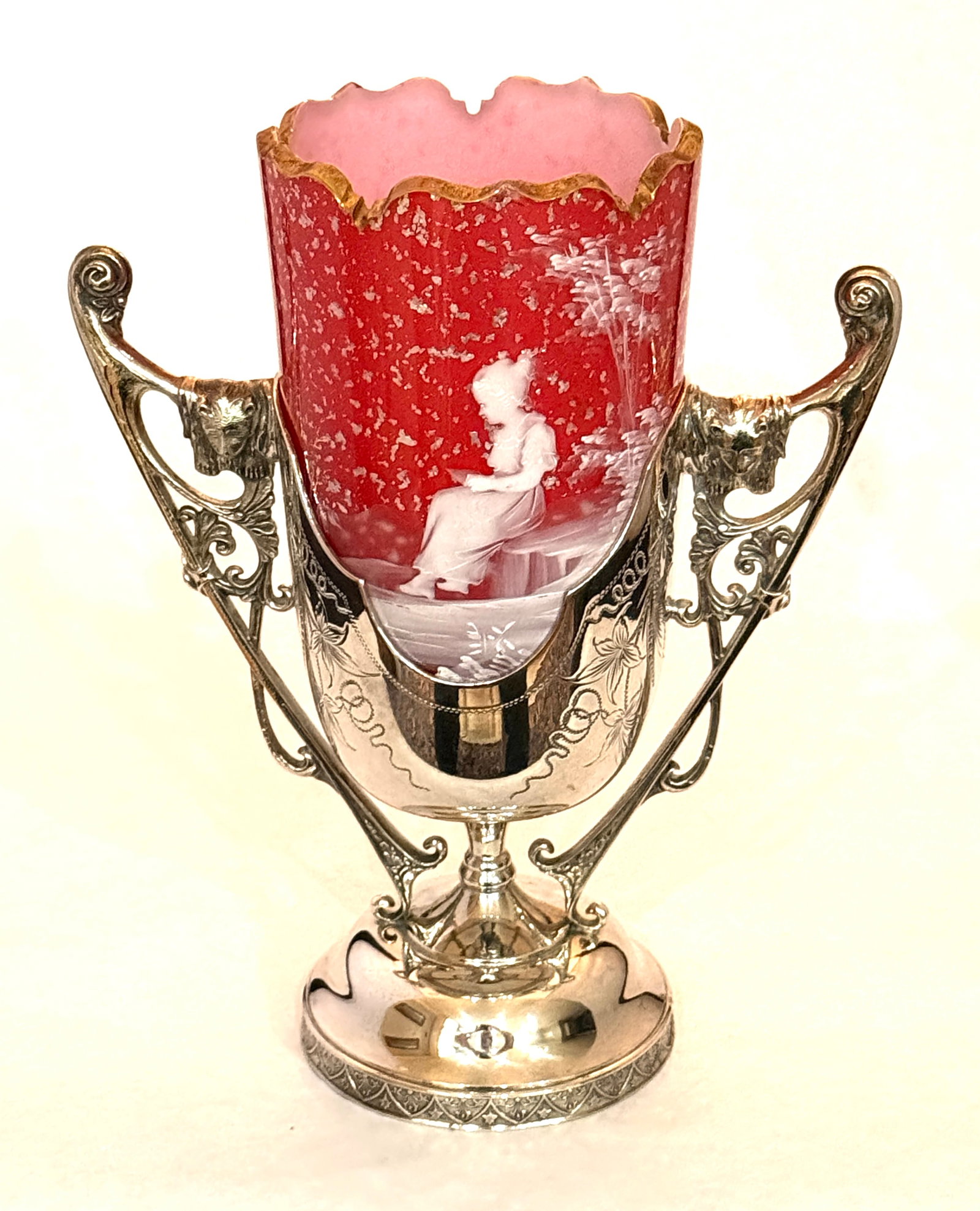 Mary Gregory Celery Vase - 2