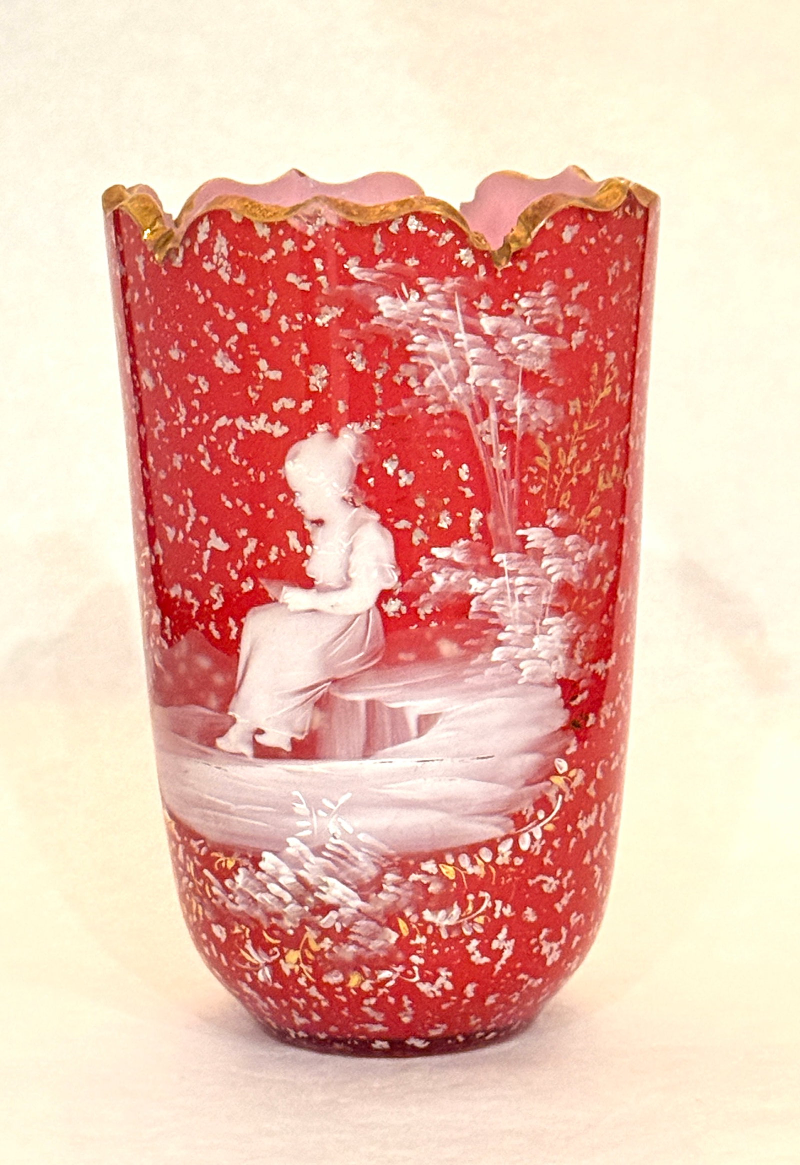 Mary Gregory Celery Vase - 4