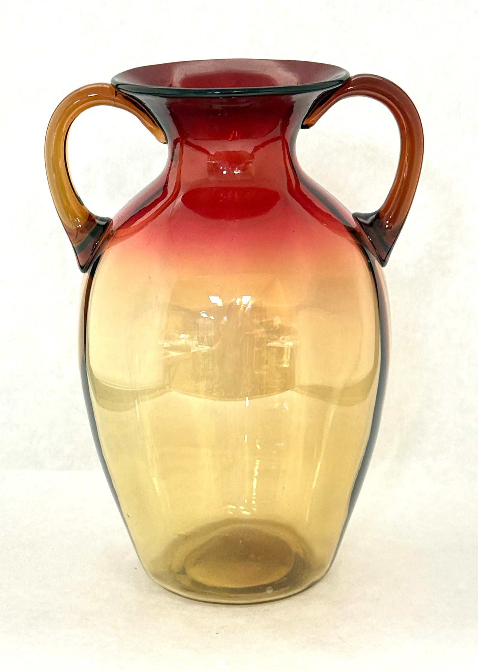 Amberina 2 Handle Vase (1 of 3)