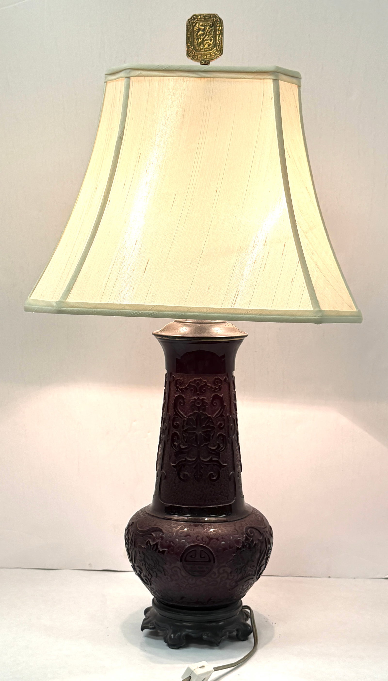 Steuben Plum Jade Table Lamp (1 of 3)