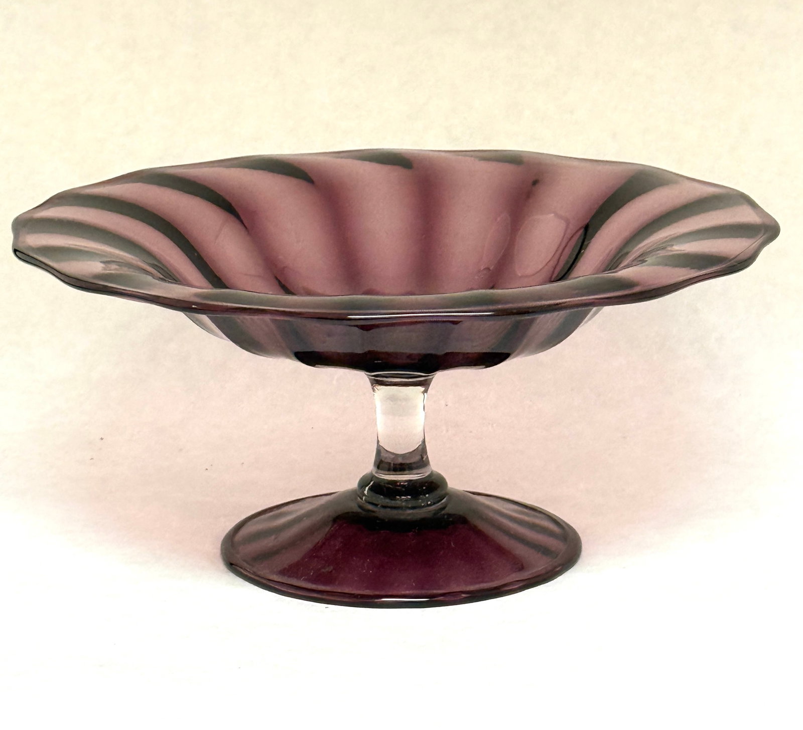 Durand Purple Glass Compote (1 of 3)