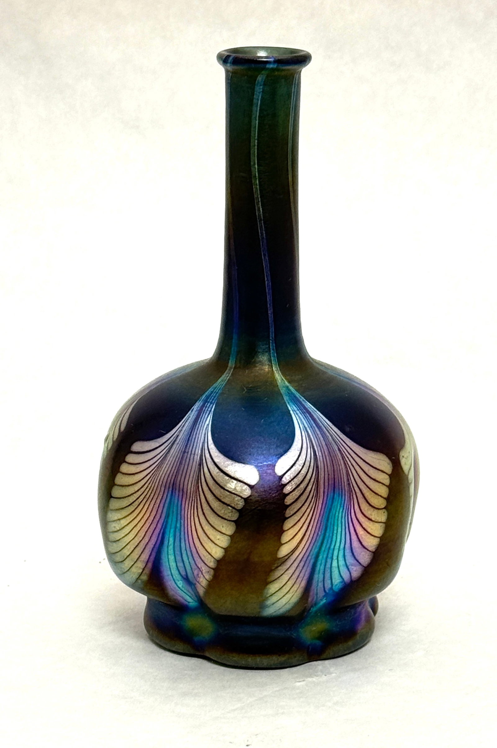 Tiffany Black Favrile Glass Vase (1 of 4)