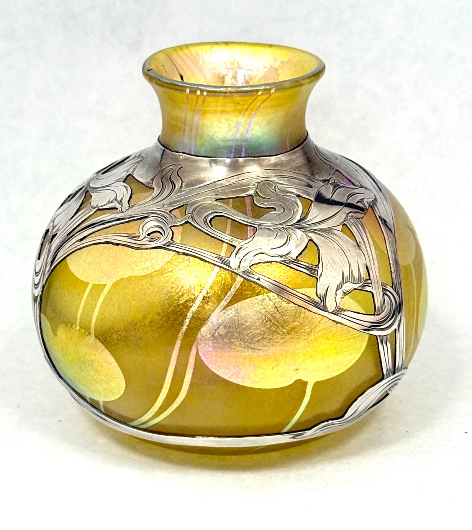 Tiffany Silver Overlay Vase (1 of 6)