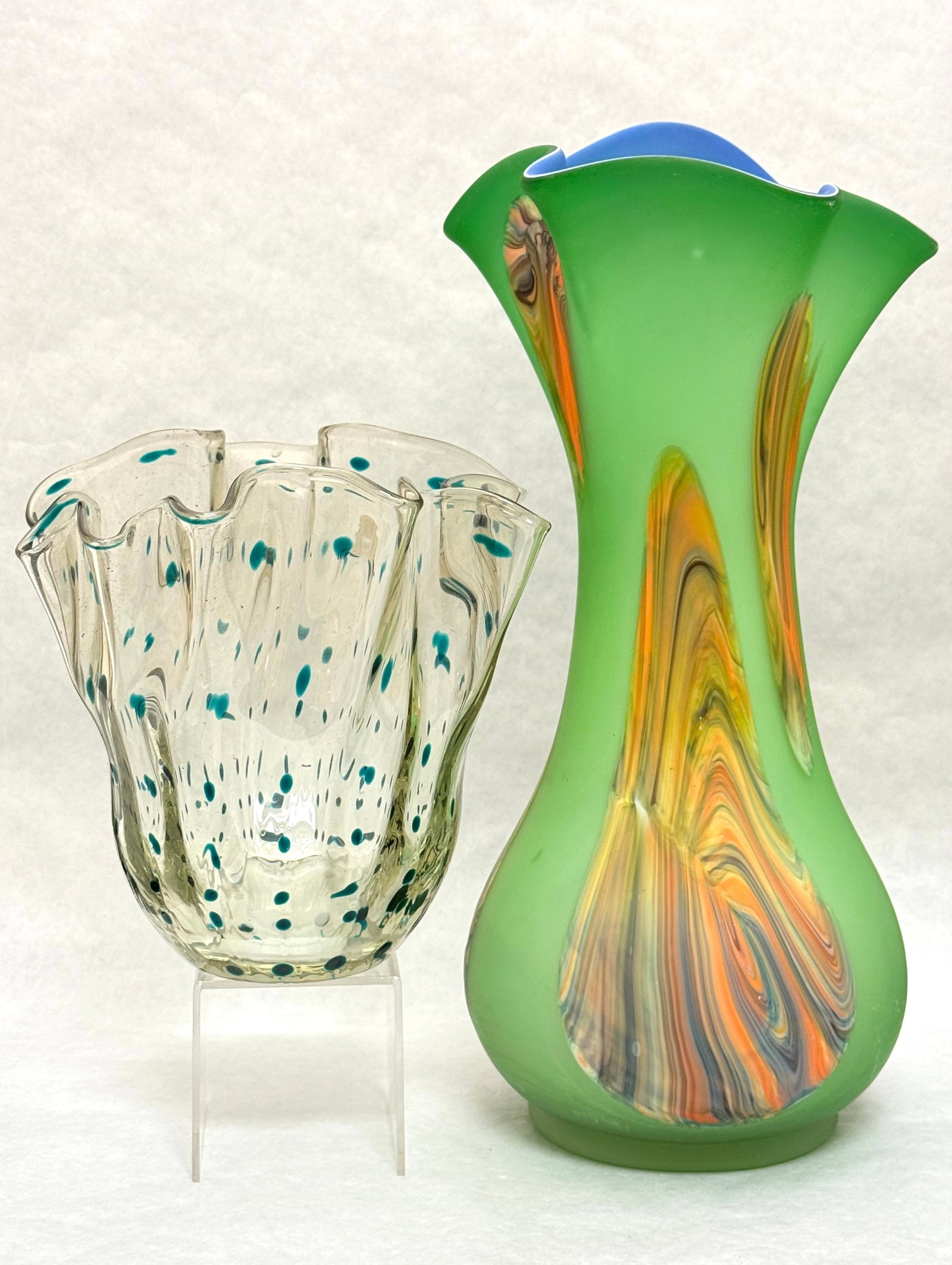 2 Murano Freeform Glass Vases (1 of 3)
