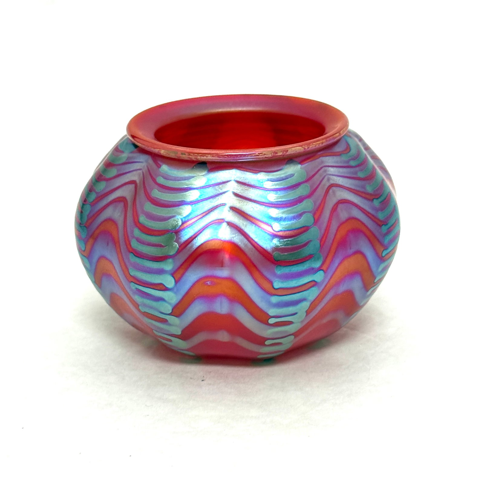 David Lotton Red Glass Vase (1 of 3)