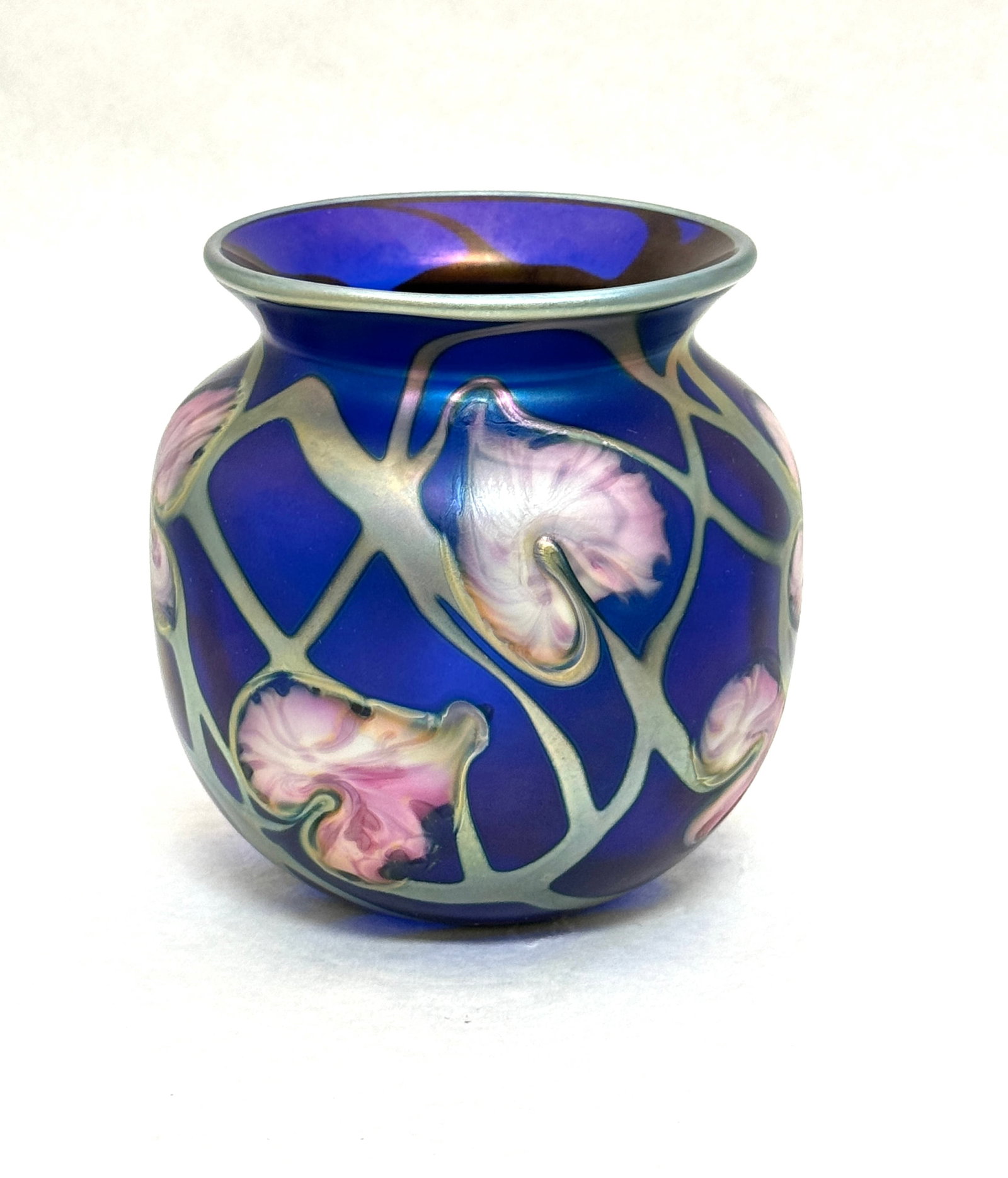 John Lotton Blue Glass Vase (1 of 3)