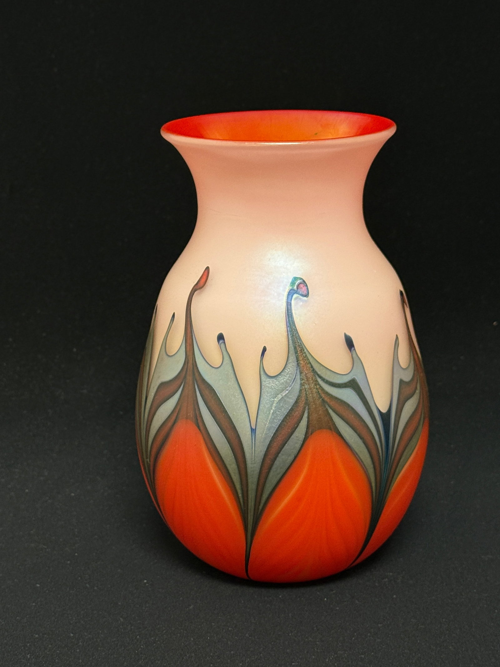 Charles Lotton Red Glass Vase (1 of 3)