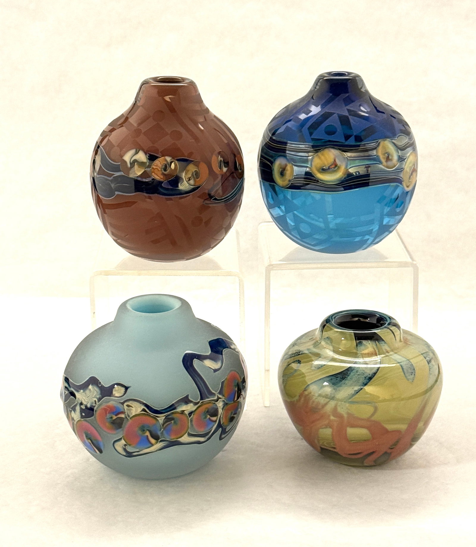 4 J Byron Art Glass Vases (1 of 8)