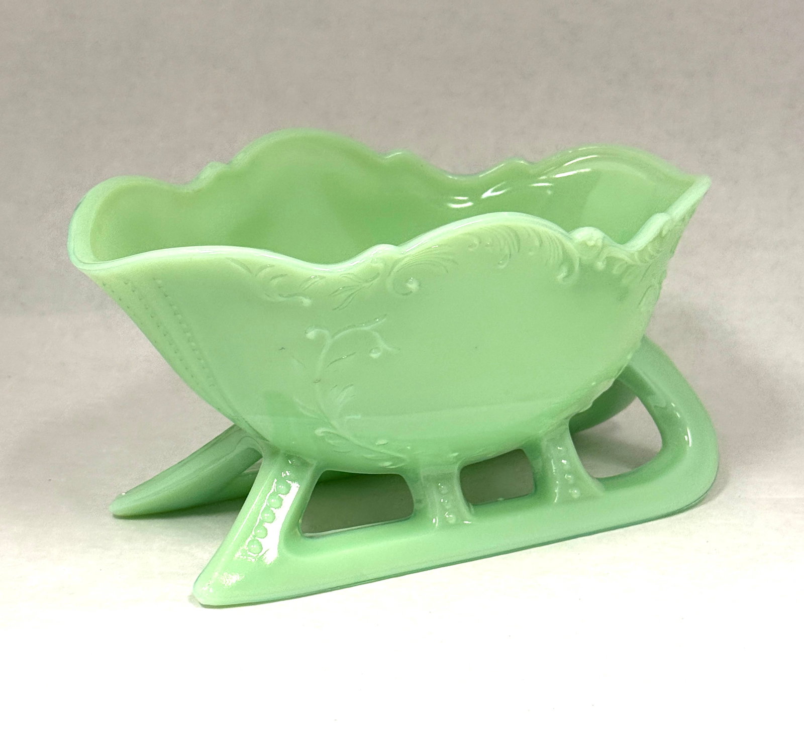 Jadeite Sleigh Dish (1 of 2)