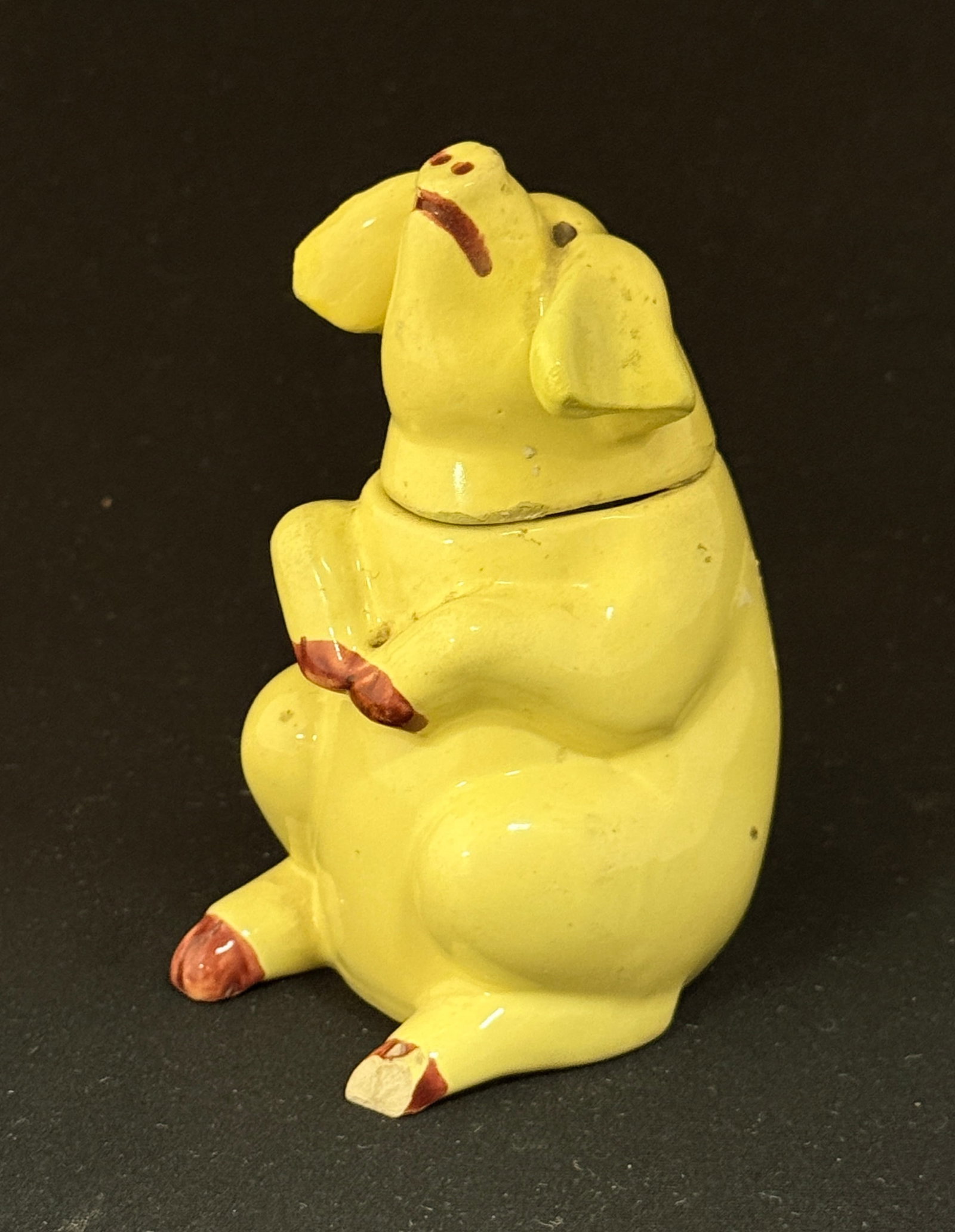 HB Quimper Pig Mustard Pot (1 of 4)