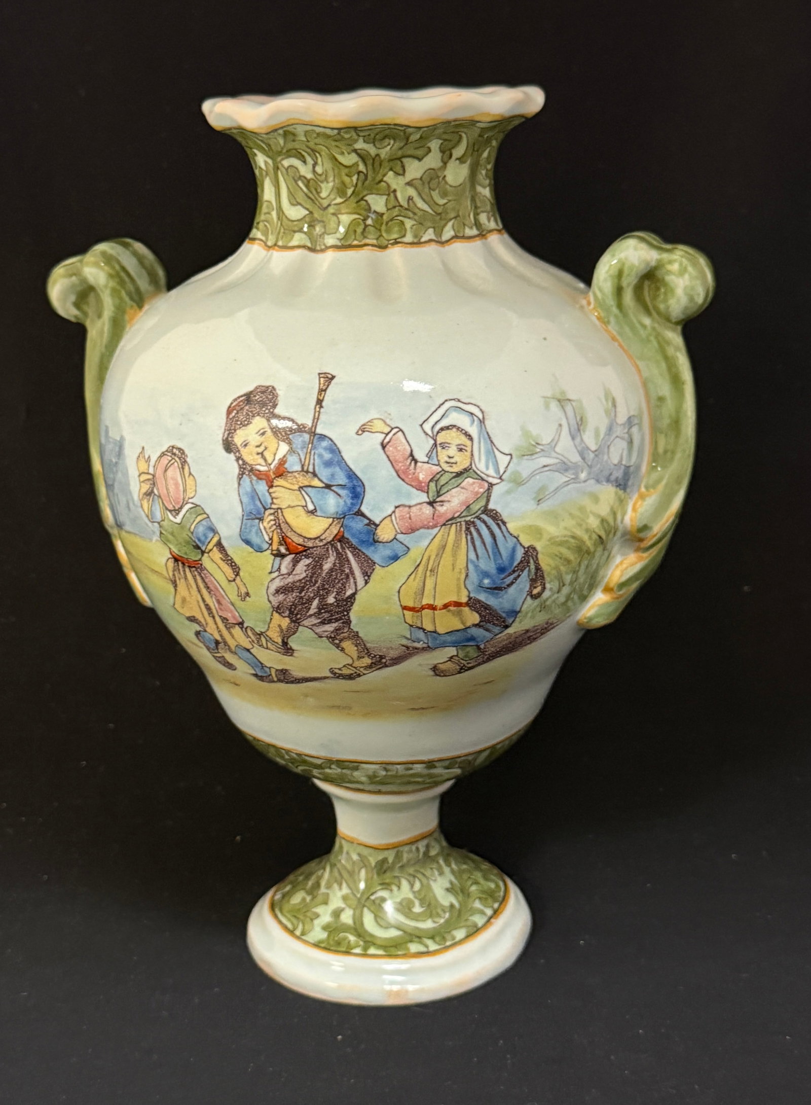 Porquier Beau Footed Vase (1 of 3)