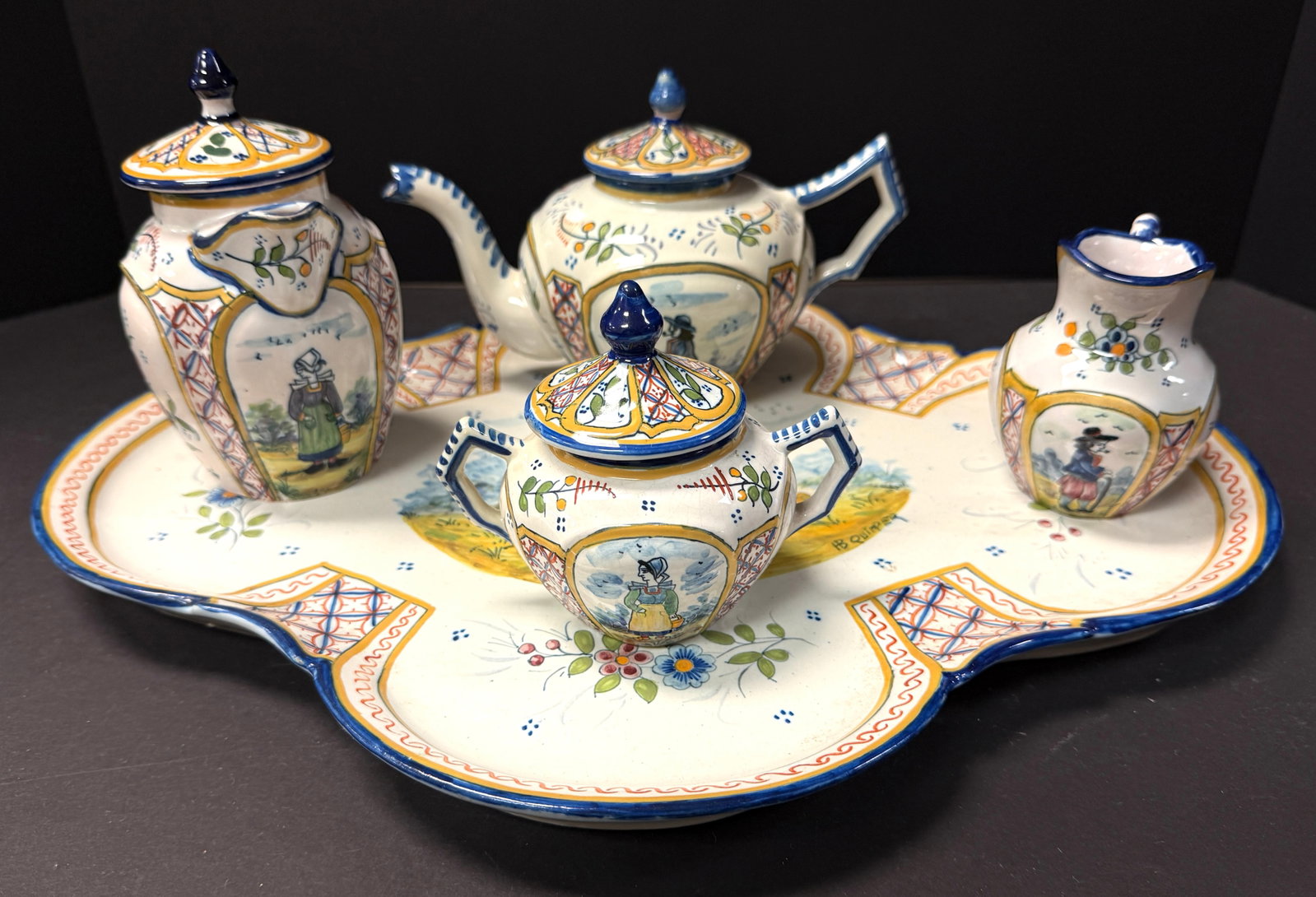 HB Quimper French Faience Tea (1 of 6)