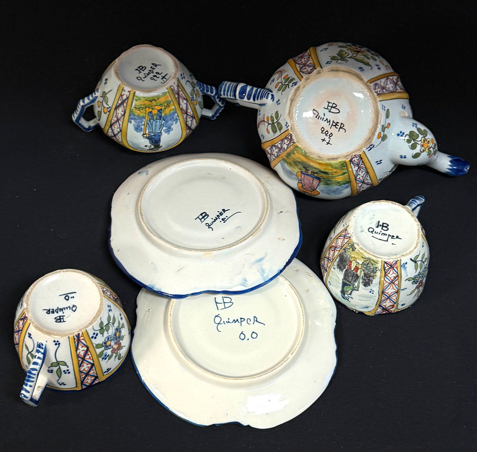 HB Quimper Tea Set - 4