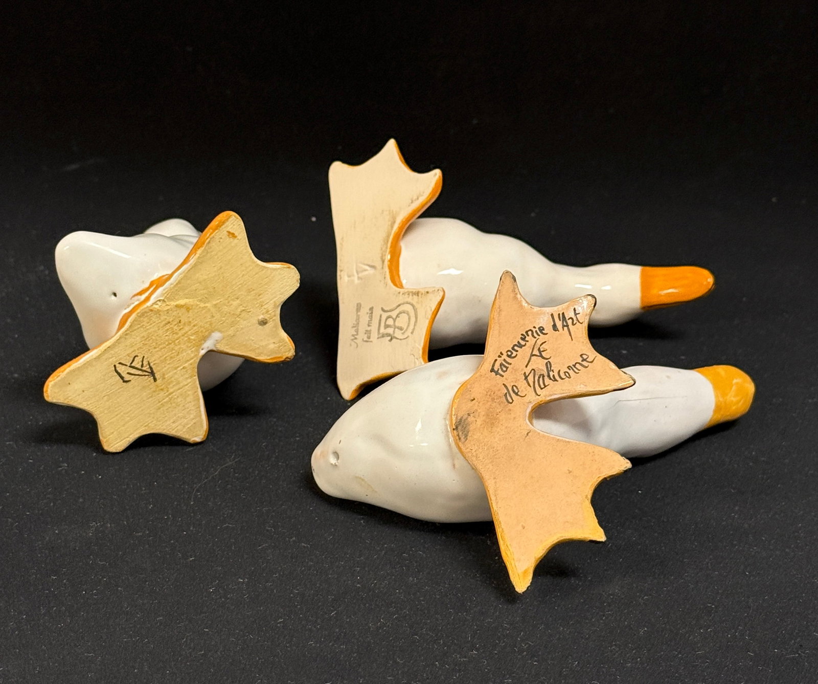 3 Malicorne Figural Ducks - 3