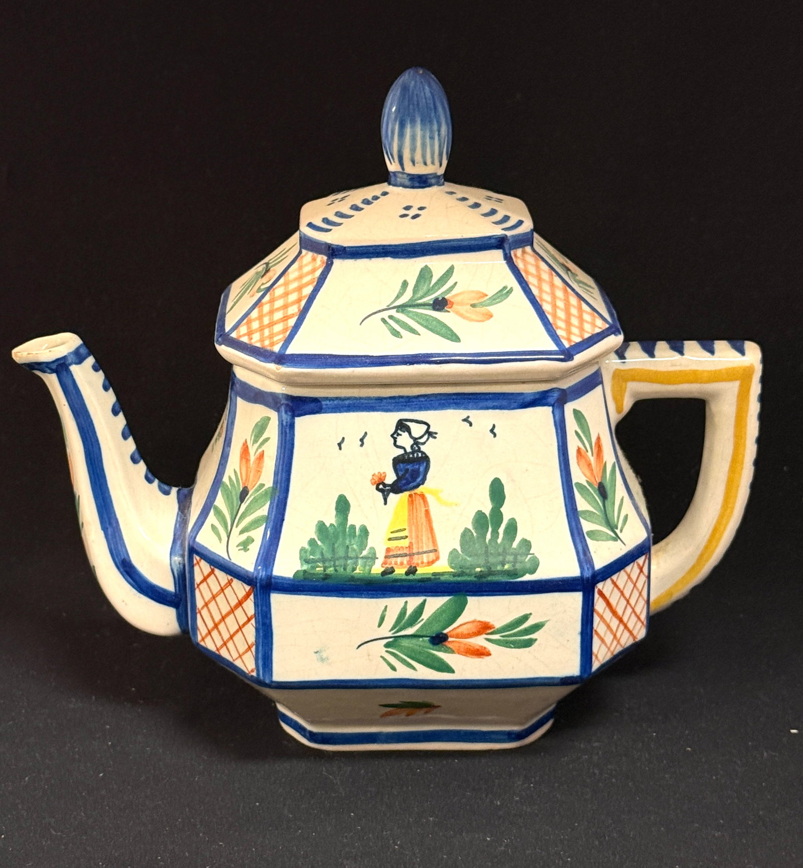 Quimper Faience Tea Set - 4