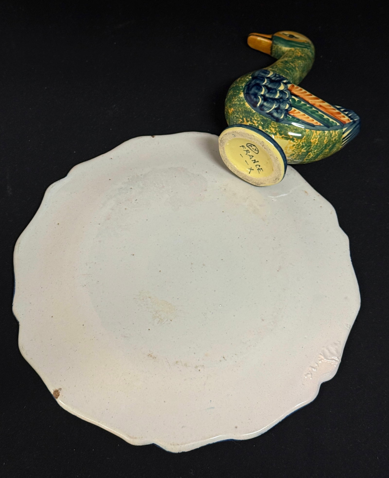 2 French Faience Items - 3