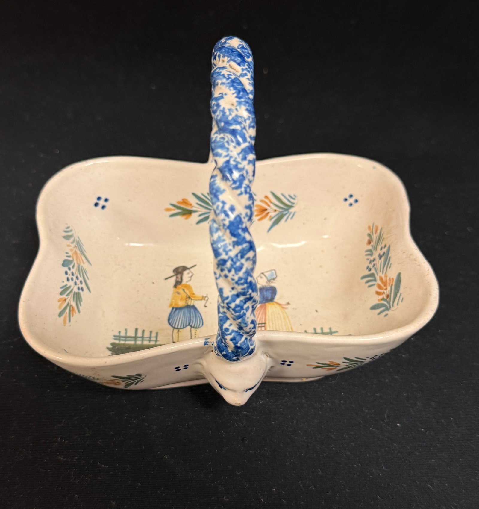 6 French Faience Items - 3