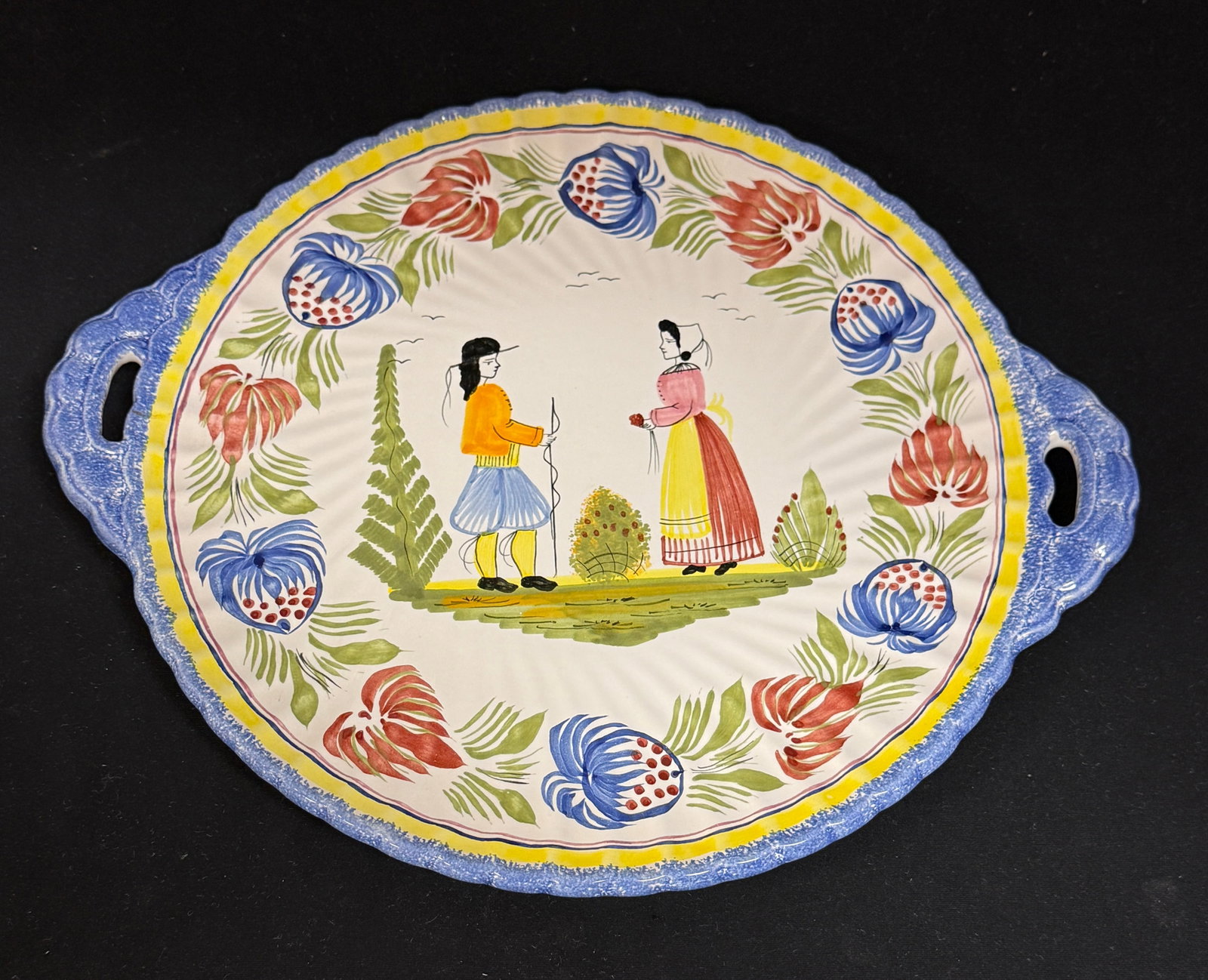 3 Quimper Serving Pieces - 2