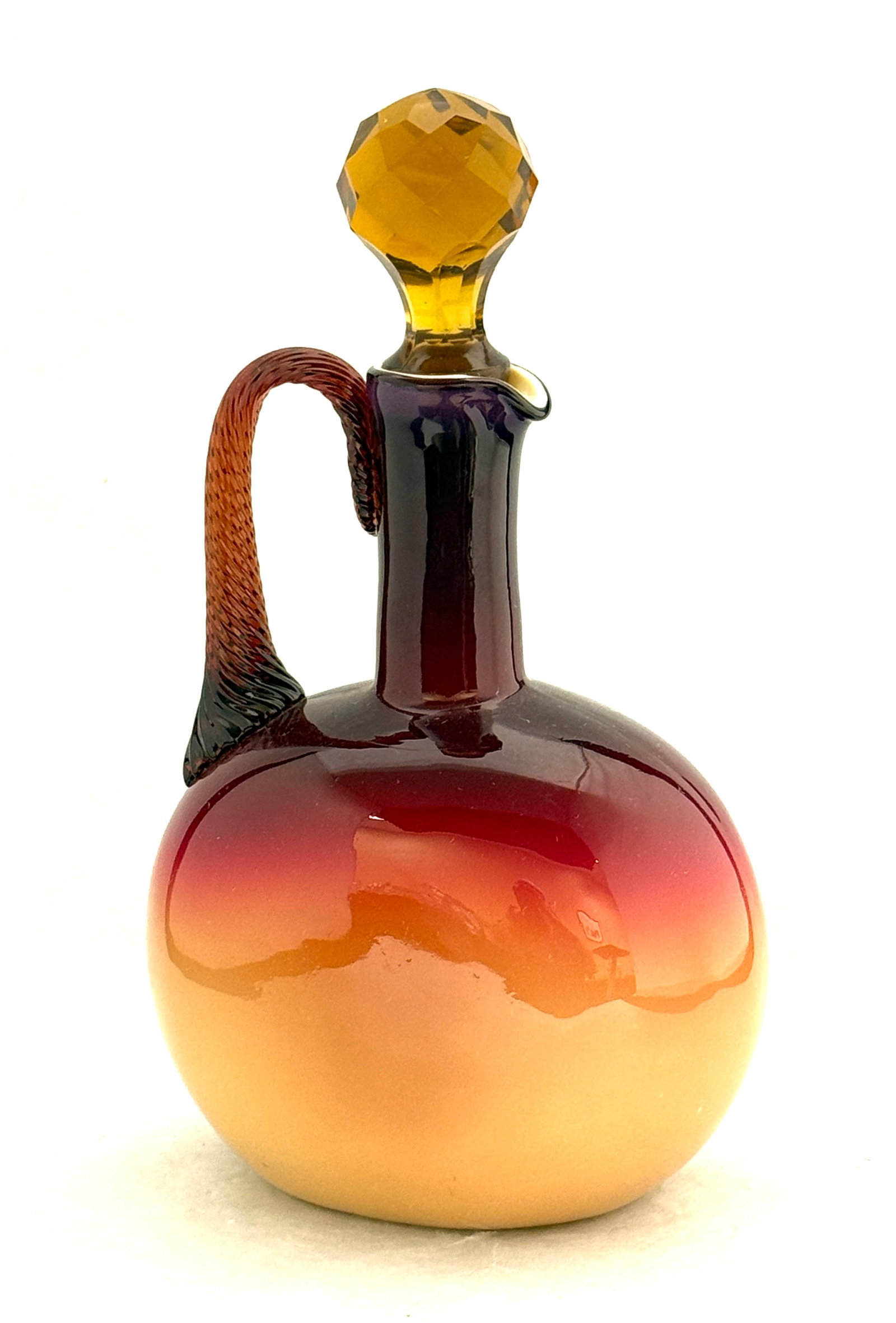 Wheeling Coral Peach Blow Cruet (1 of 4)