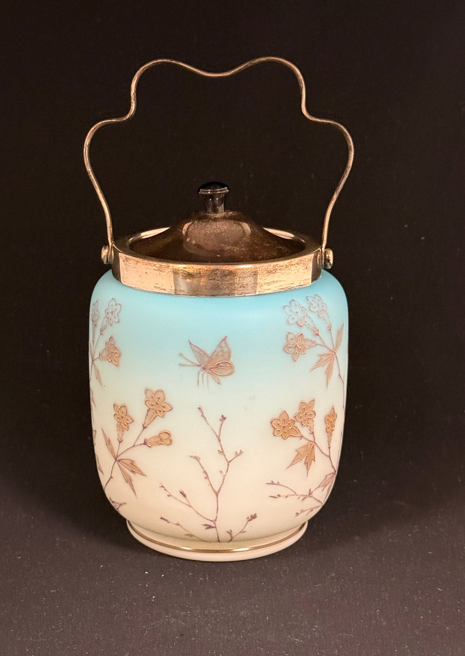 Blue Enameled Biscuit Jar (1 of 4)