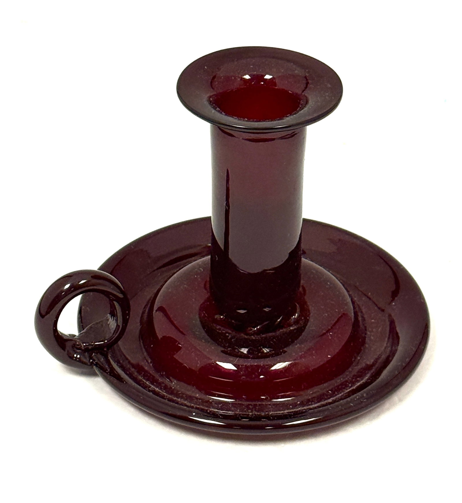 Blenko Selenium Red Candlestick - 2