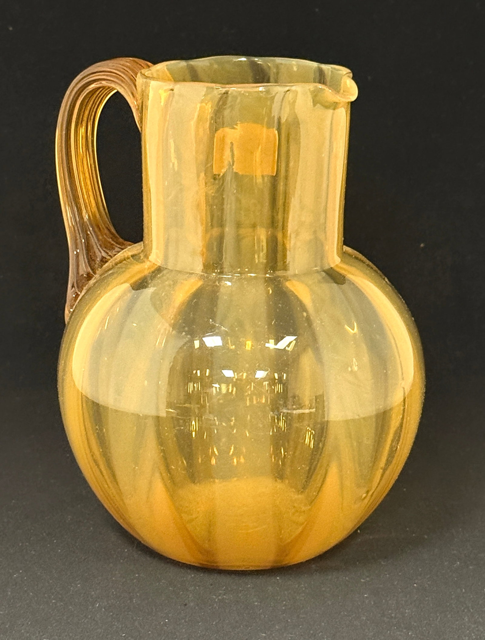 Amber Wide Stripe Water Pitcher (1 of 3)