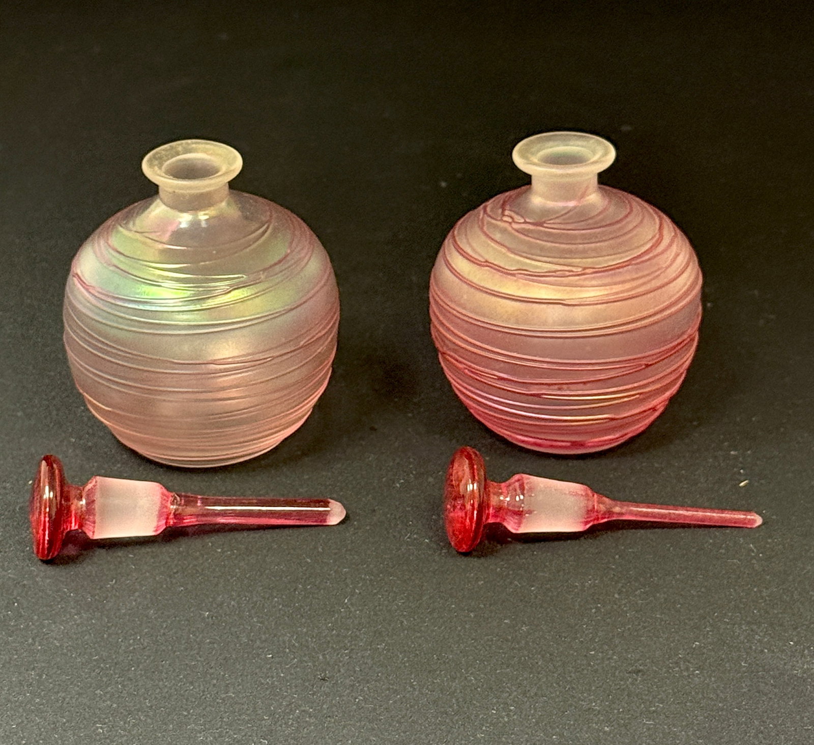 2 Steuben Threaded Perfumes - 4